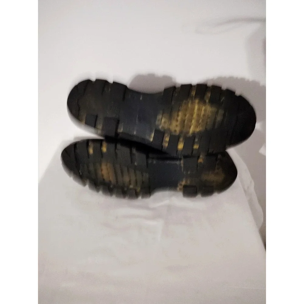 Coach Citysole Tactical Black Leather Lace Up Side Zip Combat Boot Men 11.5D EUC